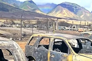 VIDEO: Ngỡ ngàng cảnh cầu vồng xuất hiện sau hoang tàn cháy rừng ở Hawaii 
