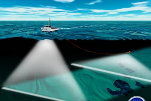 Dùng Sonar tìm kiếm máy bay dưới đáy biển