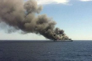 Phà chở 170 người bất ngờ bốc cháy 