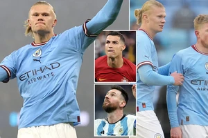 HLV Pep Guardiola đặt tiền đạo Haaland ngang hàng Messi và Ronaldo