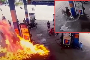 đốt cây xăng mả vòng