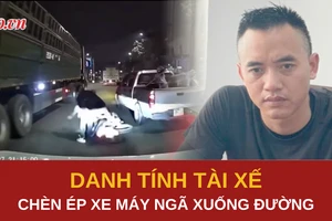 Tạm giữ tài xế ô tô ép xe máy ngã xuống đường