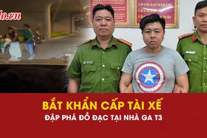 Bắt khẩn cấp tài xế xe ôm đập phá đồ đạc của người phụ nữ tại nhà ga T3