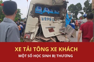 xe khách, xe tải, học sinh 