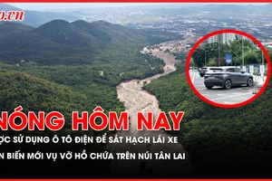 sát hạch lái xe, xe điện, vỡ hồ chứa