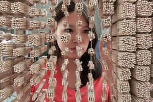 Ngỡ ngàng với chân dung Thành Long được làm từ 64.000 chiếc đũa