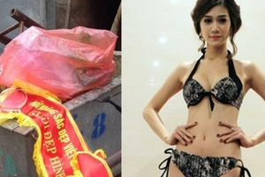 Người đẹp 'Nữ hoàng sắc đẹp Việt Nam' ném danh hiệu vào xe rác