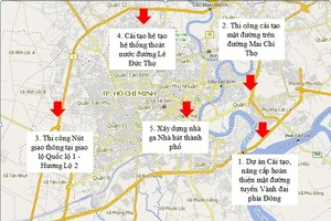Thảm bê tông dày gần nửa mét chống lún ở Đại lộ Đông - Tây