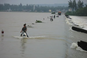 Lũ lên trên sông Cửu Long