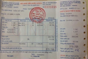 Choáng váng vì tiền nước tăng đột biến