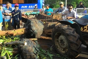 Xe máy cày nổ bánh, lật đè chết tài xế