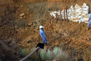 Đường ống nước sông Đà lại gặp sự cố