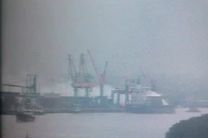 Cháy 20 container chở phốt pho tại cảng ở Hải Phòng