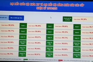 TP.HCM: Tỷ lệ cử tri đi bỏ phiếu đạt 99,36%