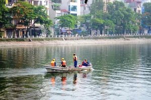 Vớt được gần 6 tấn cá chết ở hồ Hoàng Cầu 