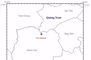 Quảng Nam: Hai trận động đất cách nhau vài phút