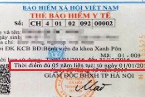 Tham gia BHYT 5 năm liên tục trở lên được hoàn lại tiền