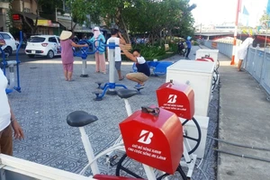 Xe đạp lọc nước chỉ để... làm cảnh