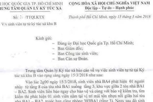 Nữ sinh viên rơi từ tầng 8 ký túc xá ở Thủ Đức