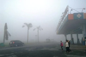 Tài xế bất ngờ vì cao tốc Trung Lương dày đặc sương mù