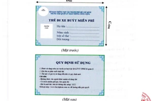 Phát hành mẫu thẻ xe buýt đi miễn phí 