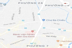 Phân luồng tại đường Nơ Trang Long để sửa chữa cầu 