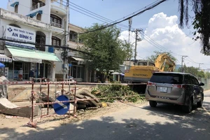 Bắt đầu thi công đường Huỳnh Tấn Phát