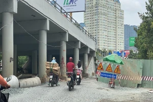 Dự án đường Nguyễn Hữu Cảnh đạt 50% khối lượng công trình