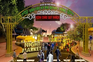 Phối cảnh phố đi bộ đêm Kỳ đài Quang Trung, quận 10