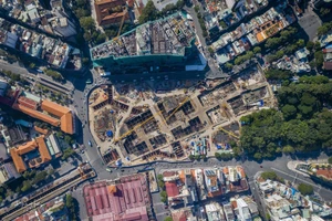 Ngắm nhìn ga Bến Thành, tuyến metro số 1 từ trên cao