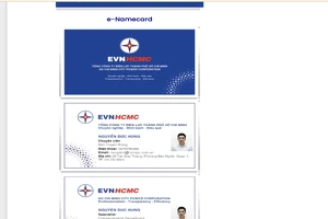 EVNHCMC số hóa hoạt động giao tiếp với danh thiếp điện tử