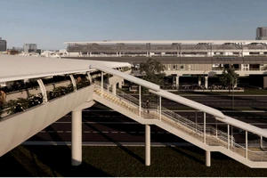 Lộ diện kiến trúc bắt mắt của cầu bộ hành trên tuyến metro số 1