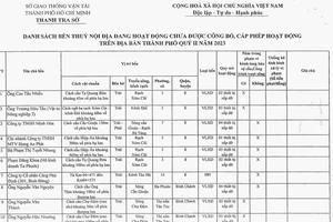TP.HCM có 54 bến thủy nội địa chưa được cấp phép nhưng vẫn hoạt động