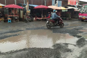 Ngán với mặt đường Nguyễn Cửu Phú, Bình Chánh đang xuống cấp