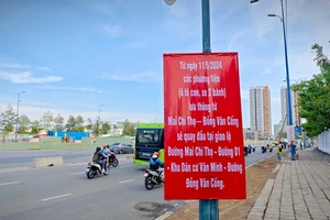 Từ mai, cấm phương tiện rẽ trái tại nút giao Mai Chí Thọ - Đồng Văn Cống