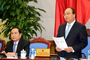 Thủ tướng Nguyễn Xuân Phúc phát biểu tại buổi làm việc. Ảnh: VGP