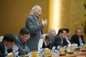 GS. TSKH Nguyễn Mại phát biểu tại buổi làm việc. - Ảnh: VGP