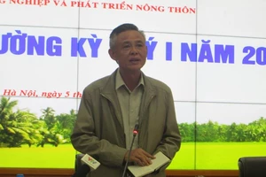 Thứ trưởng thường trực Bộ NN&PTNT Hà Công Tuấn phát biểu tại họp báo- Ảnh: M.H