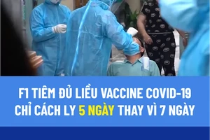 Mới: F1 tiêm đủ liều vaccine COVID-19 chỉ cần cách ly đủ 5 ngày