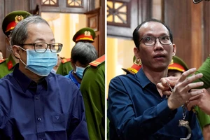 Bị cáo Nguyễn Minh Quân (trái) và Nguyễn Văn Lợi.