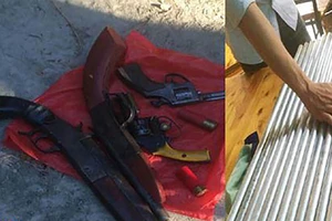 20 thanh niên mang súng, hung khí trên 6 ô tô đi xử đối thủ