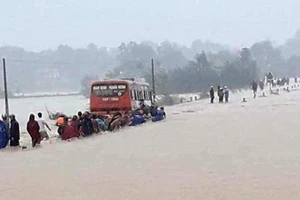 Mưa lớn khiến nhiều nơi ở Thanh Hóa bị ngập sâu