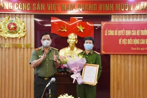 1 lãnh đạo Công an Nam Định làm phó giám đốc Công an Thanh Hóa