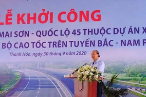 Thủ tướng dự lễ khởi công dự án thuộc cao tốc Bắc-Nam