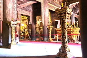 Ảnh: Chính điện Lam Kinh dát vàng hàng chục tỉ đồng ở Thanh Hóa