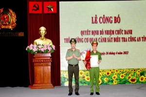 Bộ Công an bổ nhiệm thủ trưởng cơ quan cảnh sát điều tra Công an Thanh Hóa 