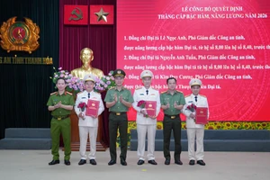 Bộ Công an thăng cấp bậc hàm, nâng bậc lương cho 3 Phó Giám đốc Công an tỉnh Thanh Hóa