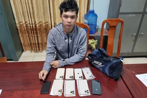 Lê Tài Tuấn tại cơ quan công an (Ảnh: CAQB)