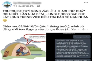 Nữ du khách bị nam hướng dẫn viên 3 lần xin vào lều 'ngủ cùng'