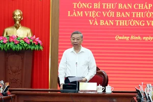 Tổng Bí thư Tô Lâm làm việc với Ban Thường vụ Tỉnh ủy Quảng Bình và Quảng Trị